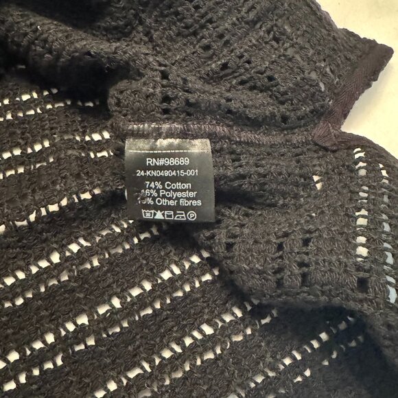 Todd Snyder Open Knit Guayabera Shirt Black Size Medium NWOT - Picture 2 of 5